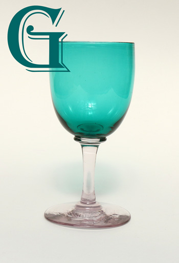 AQUA BLUE WINE GLASS